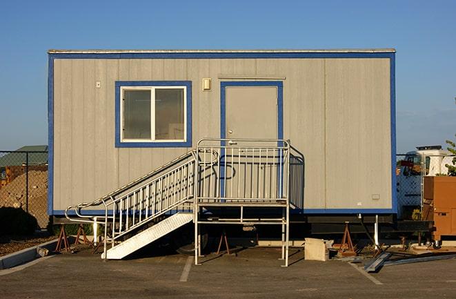 office trailers placed on a worksite